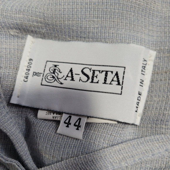 La Seta by Asya Linen Blend Crop Top  back Tie Sz Small - Picture 8 of 12